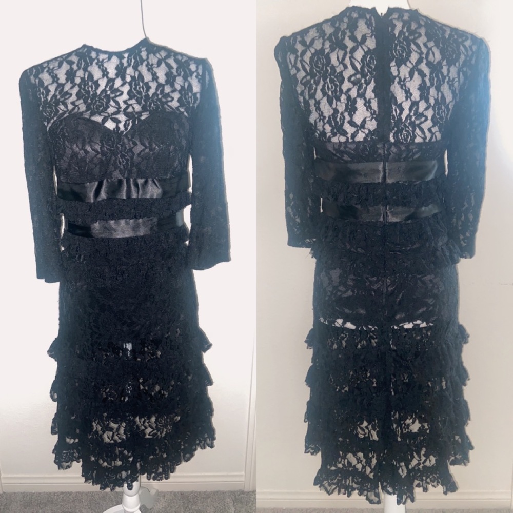 Black lace dress